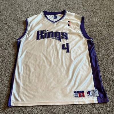 Camiseta Chris Webber Adulto XXXL (56) Champion Sacramento Kings #4 Branca - Imagem 1 de 4