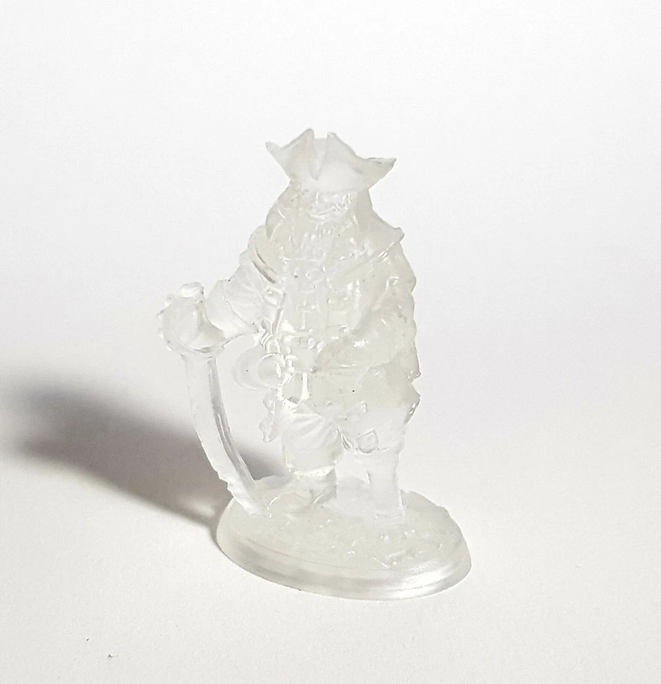 1 x GHOST PIRATE CAPTAIN -BONES REAPER miniature figurine rpg transparent B5747