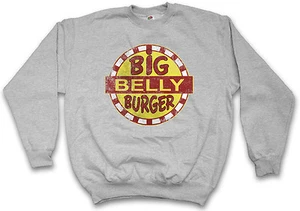 BIG BELLY BURGER SWEATSHIRT PULLOVER SWEATER Fast Food Restaurant Chain Comics - Picture 1 of 2