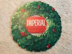 Imperial Whiskey 1950?S Cardboard Christmas Wreath Sign, Hiram Walker Co.