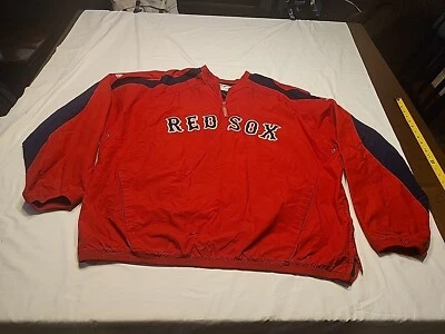 Auténtica Chaqueta Majestic Boston Red Sox 1/4 Cremallera Dugout Roja Talla 2XL Foto 1 de 4