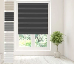 Day And Night Roller Blinds Zebra Vision Roller Dual Layer Up to 180cm x 210cm - Picture 1 of 18