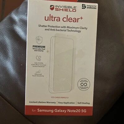 Zagg InvisibleShield Ultra Clear+ Screen Protector for Samsung Galaxy Note20 5G - Image 1 of 2