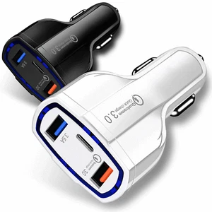3-Port USB Fast Rapid Car Charger Adapter Type C Port for Android Samsung Galaxy - Picture 1 of 23