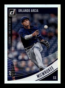 2018 Donruss Season Stat Line #139 Orlando Arcia SN140 Milwaukee Brewers