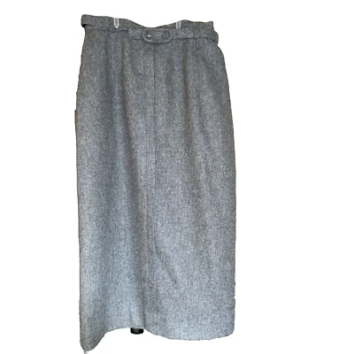 Винтажная 1950-е Оригинальная Юбка Kelita Нью-Йорк Прямая Серая Шерстяная Подпоясанная Маленькая - Изображение 1 из 4
