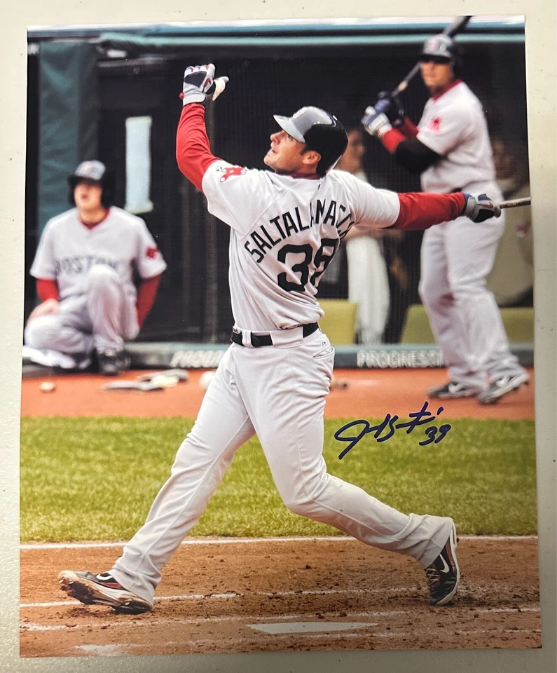 Jarrod Saltalamacchia Autographed Boston Red Sox 8x10 Photo - Imagem 1 de 1