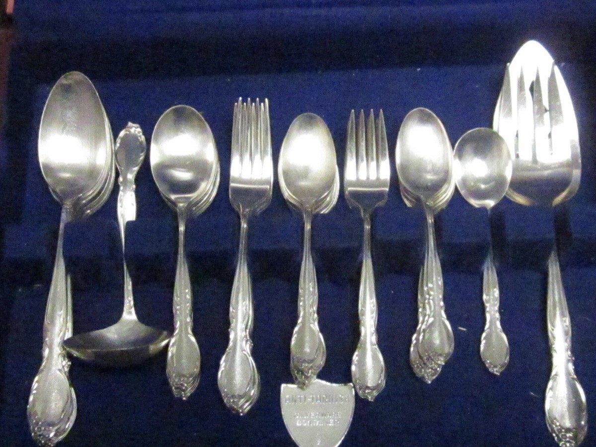 Wm. Rogers & Son Flatware-Set Antique US Silver-Plated