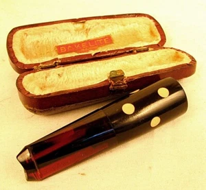 BAKELIT ZIGARRENETUI GEPUNKTET LEDER ETUI um 1920 - Bild 1 von 5