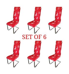 Christmas Xmas Dining Chair Covers Stretch Party Chair Seat Covers Slipcover.C10