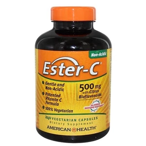 American Health 500 Mg Ester-C with Citrus Bioflavonoids,240 Vegetarian Capsules - Picture 1 of 3