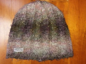 Billabong Knit Beanie Winter Hat Pink Purple Brown Youth Girl Kid Junior XS  - Picture 1 of 12