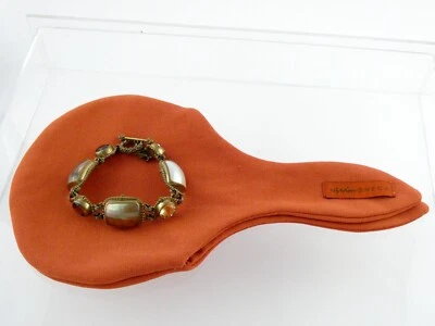 Brazalete Stephen Dweck bronce sobre perlas de plata de ley y cuarzo degradado 7 pulgadas Foto 1 de 4