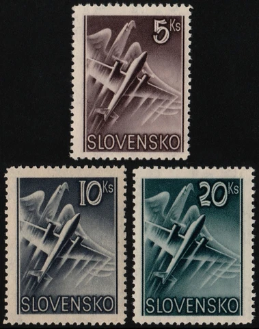 ✔️ SLOVAKIA 1940 - AIR MAIL - SC. C7/C9 MNH OG [SK076A] Cover