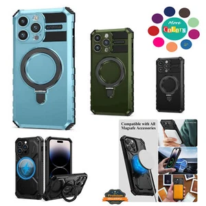 For iPhone 15 Pro Hybrid 2in1 Invisible Stand Compatible with Magsafe Case Cover - Picture 1 of 51