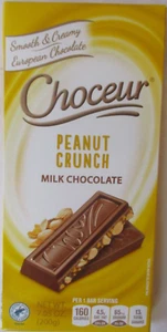 CHOCEUR MILCHSCHOKOLADE ERDNUSS CRUNCH 7,05 OZ RIEGEL - Bild 1 von 3