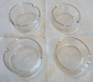 Vintage Casino Style Ashtrays Set Of 4  Ashtrays glass, 3" - Picture 1 of 6