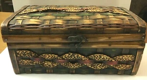 Handmade Straw Woven Storage Box Makeup Organizer Jewelry Crafts Christmas Gift  - Picture 1 of 12