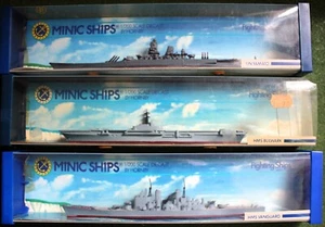 3 x HORNBY MINIC SHIPS IN MINT CONDITION BOXED. IJN YAMATO, VANGUARD & BULWARK - Picture 1 of 5