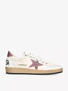 GOLDEN GOOSE - Ball Star in White Leather/Pink Glitter US10/EU40 MSRP $645 BNIB - Picture 1 of 6