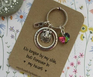 Guinea Pig Memorial Keyring, Personalised Initial Keychain Pet Memorial Keepsake - Picture 1 of 5
