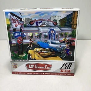 MasterPieces Jigsaw Puzzle. Rock & Rolla Diner - Wheels. 750 pieces. Complete - Picture 1 of 5