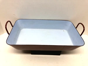 Reiss Rectangle Brown Enamelware Baking Dish Handles 12 3/4" x 8" Reisswerke - Picture 1 of 8