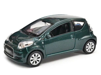 Citroen C1 French Family Car Model Toy Green Diecast 1:34-1:39 Scale Welly - Image 1 of 4