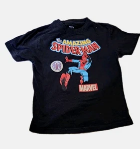 The Amazing Spider Man T Shirt Toddler Boys 7-8 Black - Picture 1 of 4