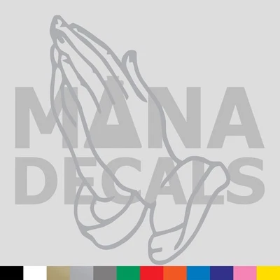 Calcomanía adhesiva troquelada de vinilo Praying Hands - Jesucristo cristiano religioso Foto 1 de 2