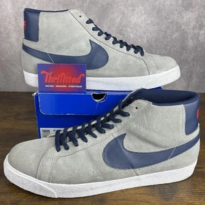 Nike SB Blazer Mate Plateado Medianoche Azul Marino Talla 14 310801-003 Gris Zapatos para Hombre OG - Imagen 1 de 11