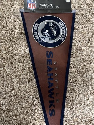Banderín de piel de cerdo Seattle Seahawks NFL establecido 1976 Foto 1 de 4