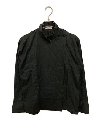 ISSEY MIYAKE мужчин хлопок смесь асимметричный блузка размер M черный твердое тело б/у - Изображение 1 из 4