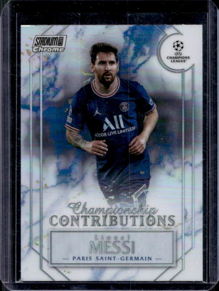 2021 Stadium Club Chrome UEFA Lionel Messi Championship Contributions #CC-LM PSG - Image 1 of 2