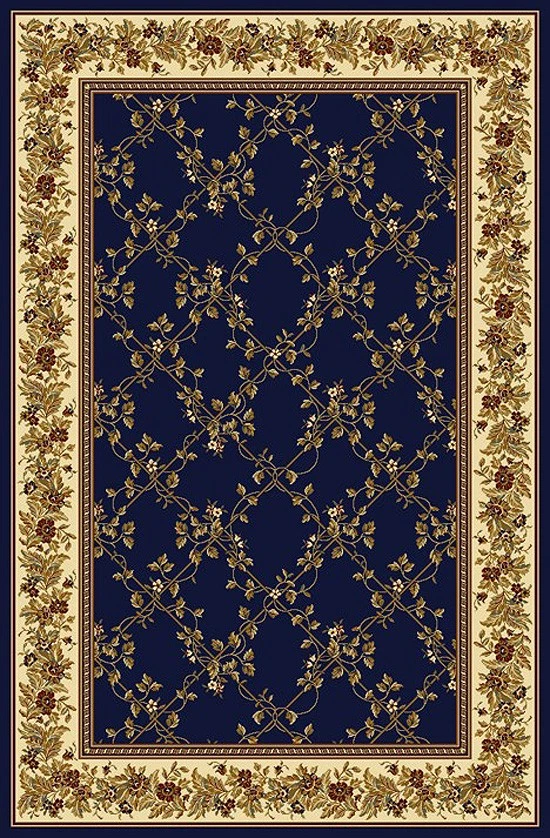 Tapete de área 8x10 Radici azul marinho floral tradicional 1427 - Aproximadamente 7' 9"x 9' 6"" - Imagem 1 de 1