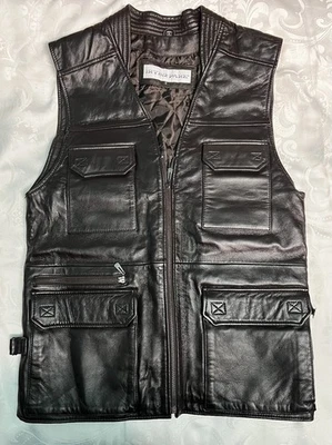 Colete masculino de couro Irvine Park tamanho pequeno - Imagem 1 de 4
