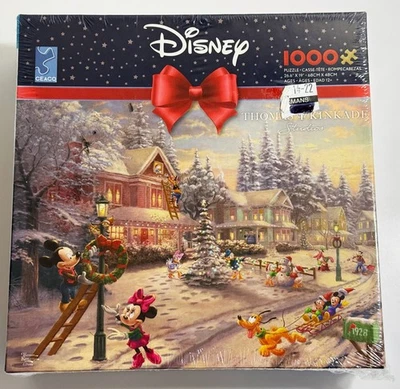 Mickey's Victorian Christmas Jigsaw Puzzle 332844 Thomas Kinkade DISNEY Ceaco - Image 1 of 3