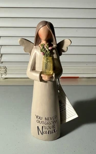 Blüteneimer Engel Figur You Never Outgrow Your Nana Geschenk 2x5 cm *Neu* - Bild 1 von 5