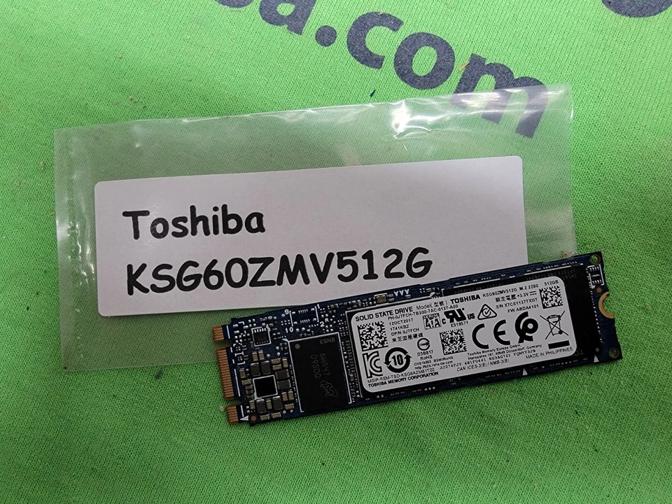 Toshiba 512GB SSD KSG60ZMV512G M.2 2280 80mm Solid State Drive SATA - Image 1 of 1