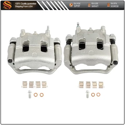 Par de pinzas de freno delanteras para 07 2008 2009 2010 2011 2012 MAZDA CX-7 con soporte Foto 1 de 4