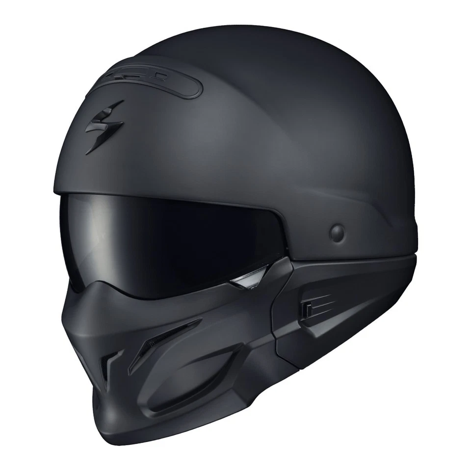 Casco modular de motocicleta Scorpion encubierto negro mate - grande Foto 1 de 4
