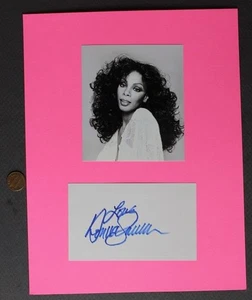 Disco Legend Donna Summer signed / autographed card & photo display Died 2012 -- - Picture 1 of 1