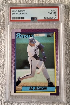 Topps #300 Bo Jackson 1990 PSA 8. Foto 1 de 2