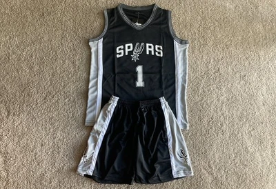 Youth Wembanyama High-Quality Jersey Shorts Spurs Basketball Wemby 2T thru 14-16 - Image 1 of 2
