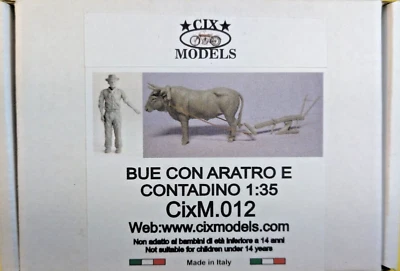 CIX MODELS: "Bue con aratro e contadino" (1/35 resina) #CixM.012 - Immagine 1 di 3