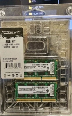 Crucial Ballistix Sport 8GB (2 x 4GB) DDR3 1866 MHz SODIMM Laptop Memory RAM - Image 1 of 4