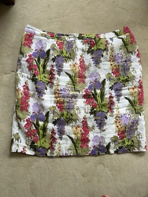 Laura Ashley Linen lined Skirt 20 - Image 1 of 4
