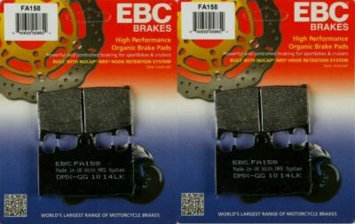 4 PASTIGLIE FRENO ANTERIORE EBC ORGANICHE FA158 Kawasaki ZZ-R 1100 1990 2004 - Immagine 1 di 3