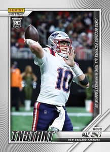 Mac Jones 2021 NFL Panini Instant Rookie Card 106 RC Patriots History Print 5484 - Picture 1 of 3