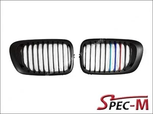 MATEL /// M COLOR 1999-2002 BMW SERIE E46 3 PUERTAS CUPÉ PARRILLA DELANTERA NEGRA MATE - Imagen 1 de 2